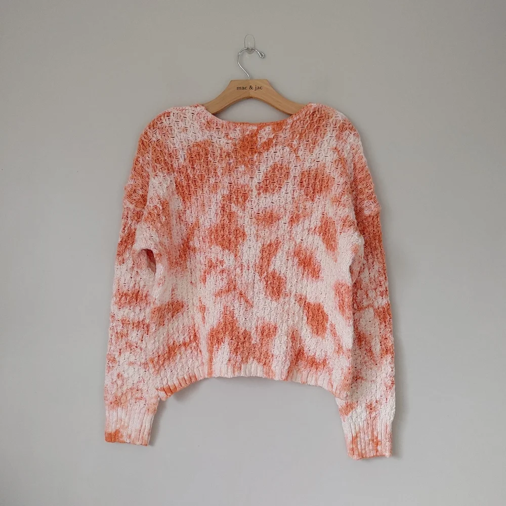 Anthropologie Pilcro Christian V-Neck Sweater Knit Size Medium Tie Dye - Picture 5 of 16